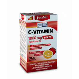 JutaVit C-vitamin 1000 mg +D3 Csipkeb.FORTE rágóta 60x