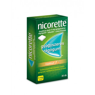 Nicorette Freshfruit 4 mg gyógyszeres rágógumi 30x [CSAK_SZEMÉLYES_ÁTVÉTEL]