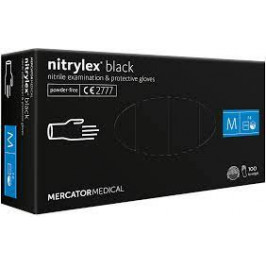 Kesztyû Mercator nitrylex Black púdermentes M 100x