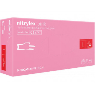 Kesztyû Mercator nitrylex Pink púdermentes L 100x