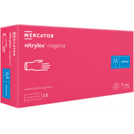 Kesztyû Mercator nitrylex magenta púdermentes M 100x
