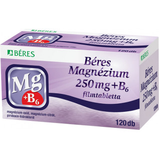 Béres Magnézium 250 mg+B6 filmtabletta /05 120x [CSAK_SZEMÉLYES_ÁTVÉTEL]