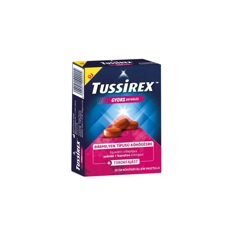 Tussirex pasztilla köhögés ellen 20x