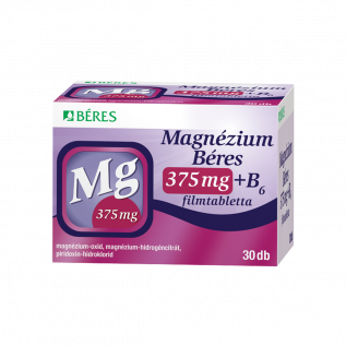 Magnézium Béres 375mg+ B6 filmtabletta 30x [CSAK_SZEMÉLYES_ÁTVÉTEL]