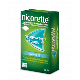 Nicorette Icy White 2mg gyógyszeres rágógumi 30x [CSAK_SZEMÉLYES_ÁTVÉTEL]