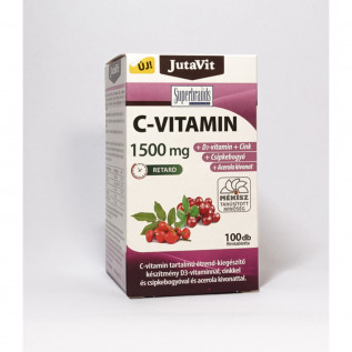 Jutavit C-vitamin 1500mg Csipkeb+Acer+D3+Zn ret.ft 100x Vitaminok, nyomelemek 3 899 Ft