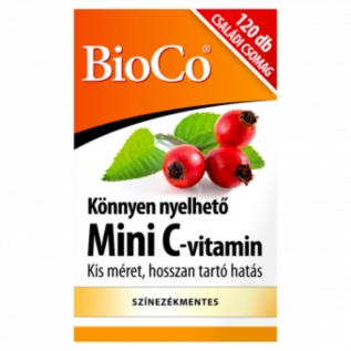 BioCo Mini C-vitamin retard tabletta csipkebogyós 120x