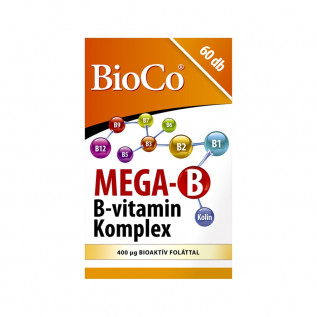 BioCo Mega-B B vitamin Komplex filmtabletta 60x Vitaminok, nyomelemek 4 909 Ft