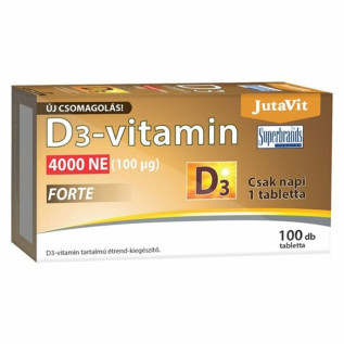 JutaVit D-vitamin 4000NE Forte tabletta 100x Vitaminok, nyomelemek 2 049 Ft