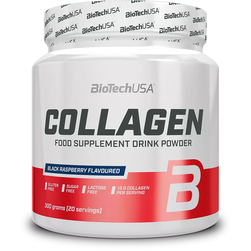 BioTechUsa Collagen italpor fekete málna 300g